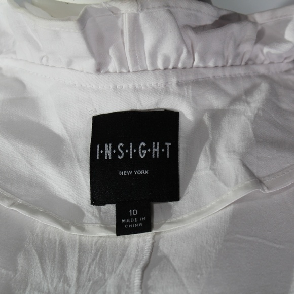 NWT Insight White Military-Style Ruffle Jacket - Picture 5 of 6